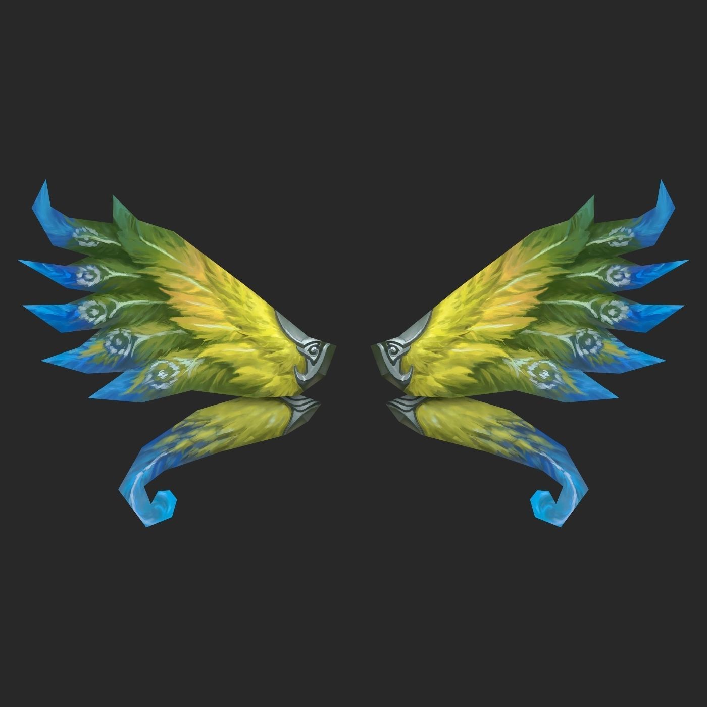 20 Fantasy Wing Collectin Low-poly 3D model_12