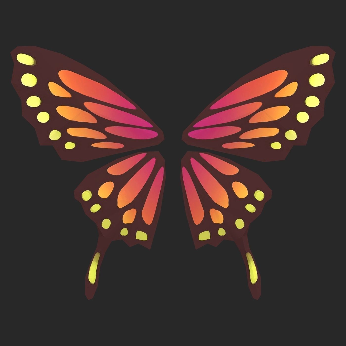 20 Fantasy Wing Collectin Low-poly 3D model_15