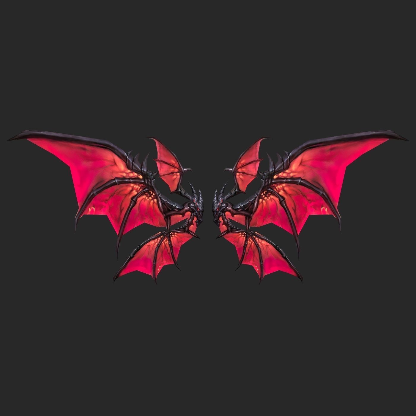 20 Fantasy Wing Collectin Low-poly 3D model_6
