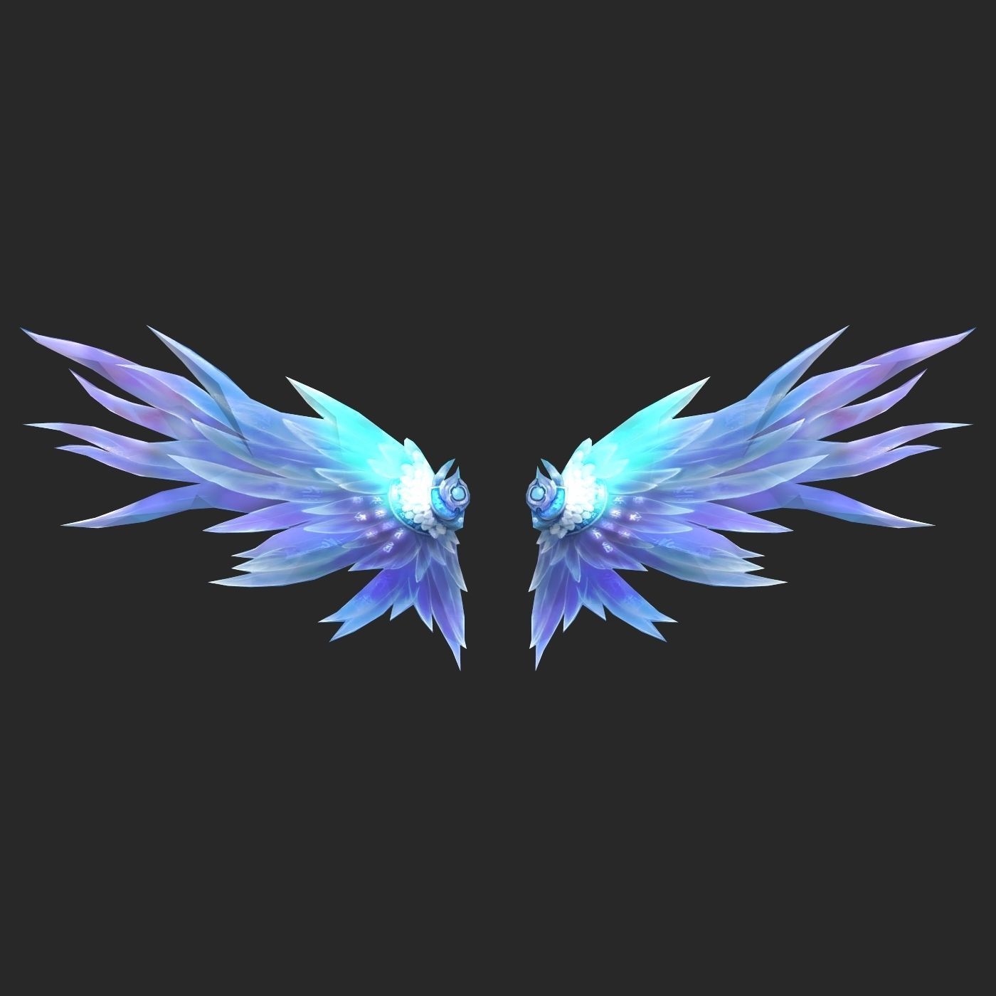 20 Fantasy Wing Collectin Low-poly 3D model_5