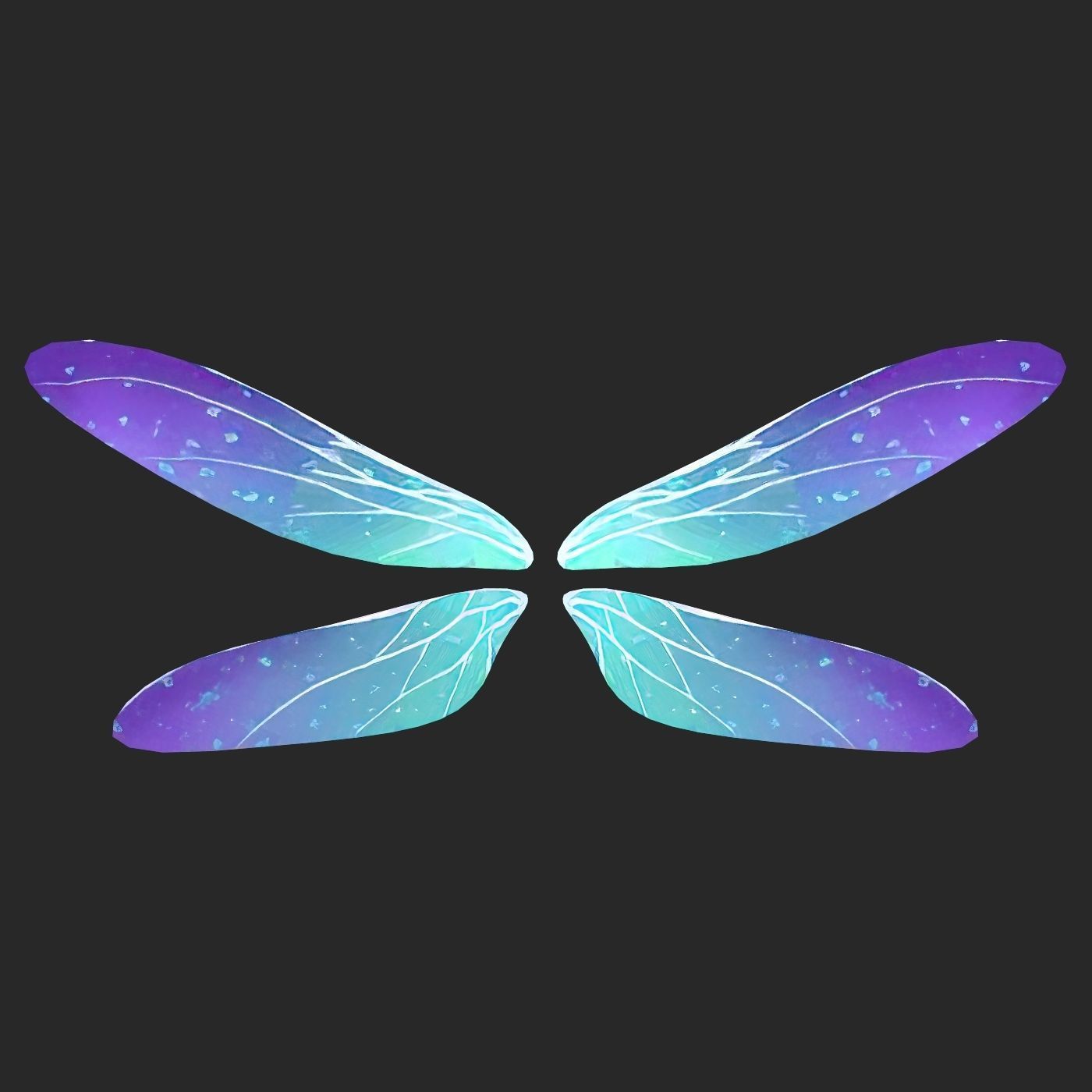 20 Fantasy Wing Collectin Low-poly 3D model_11