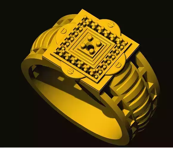 rings gold ring with ornate design