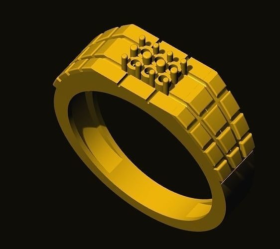 rings gold ring 3D print model