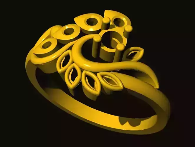 rings gold ring with ornate design