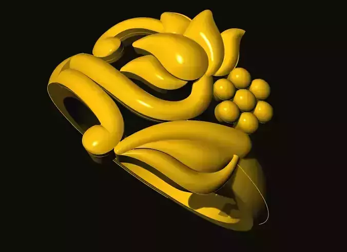 rings gold ring with leaves