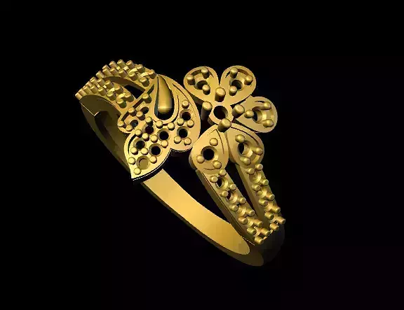 rings ornate gold ring