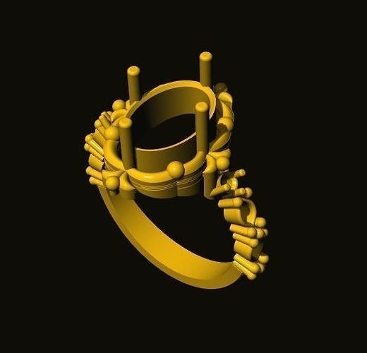 rings gold ring 3D print model
