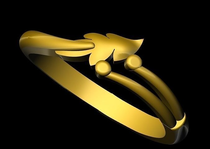 rings gold ring 3D print model