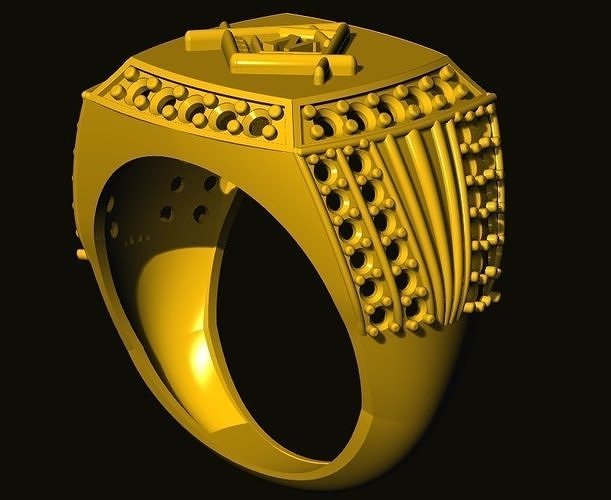 rings gold ring 3D print model