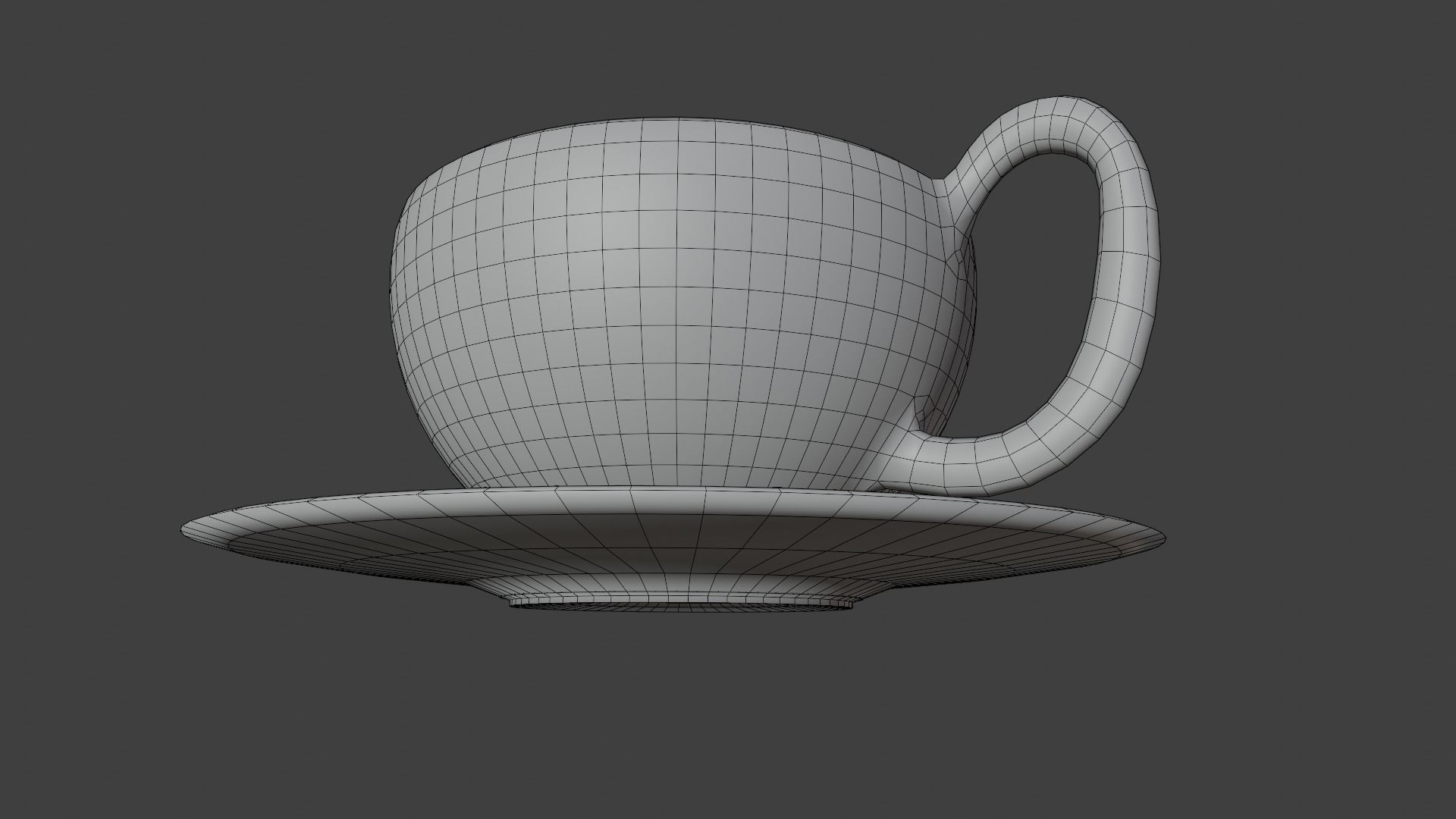 tea cup Low-poly 3D model_9