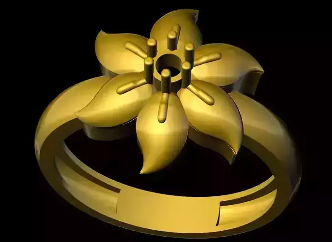 rings gold ring with flower