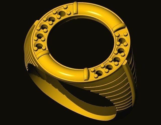 rings gold ring 3D print model