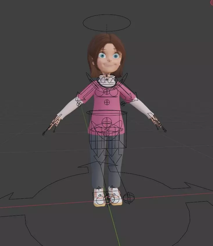 Sweet little girl Character 3D model_1
