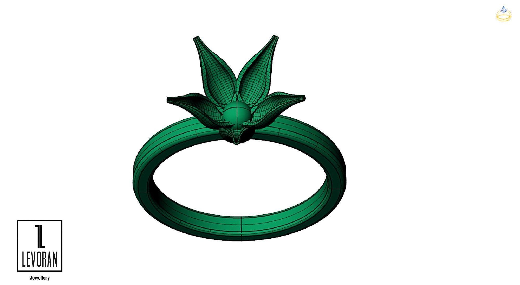 Hi score girl ring - Anime ring - 3d dtl dxf fbx obj 3D print model_5