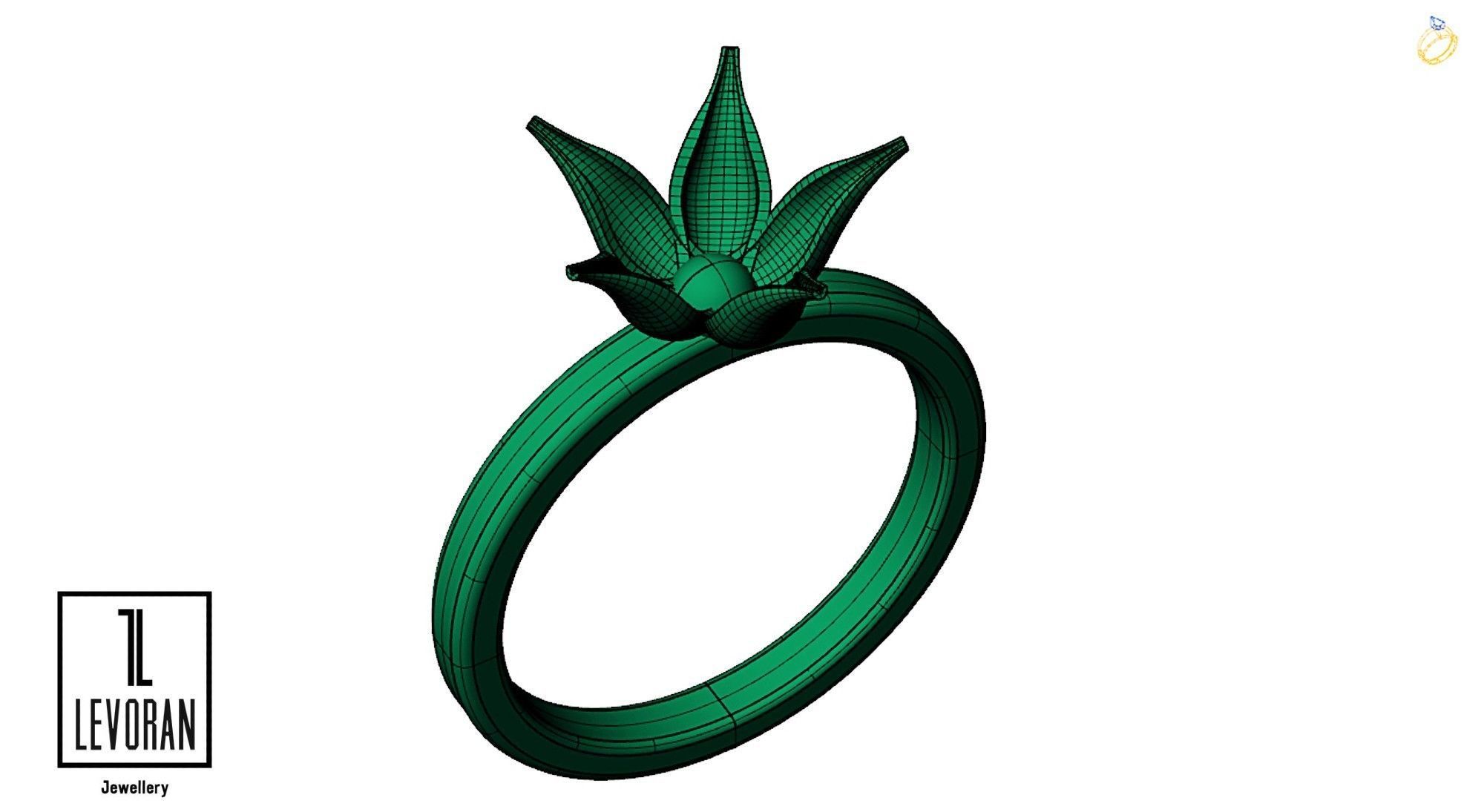 Hi score girl ring - Anime ring - 3d dtl dxf fbx obj 3D print model_10