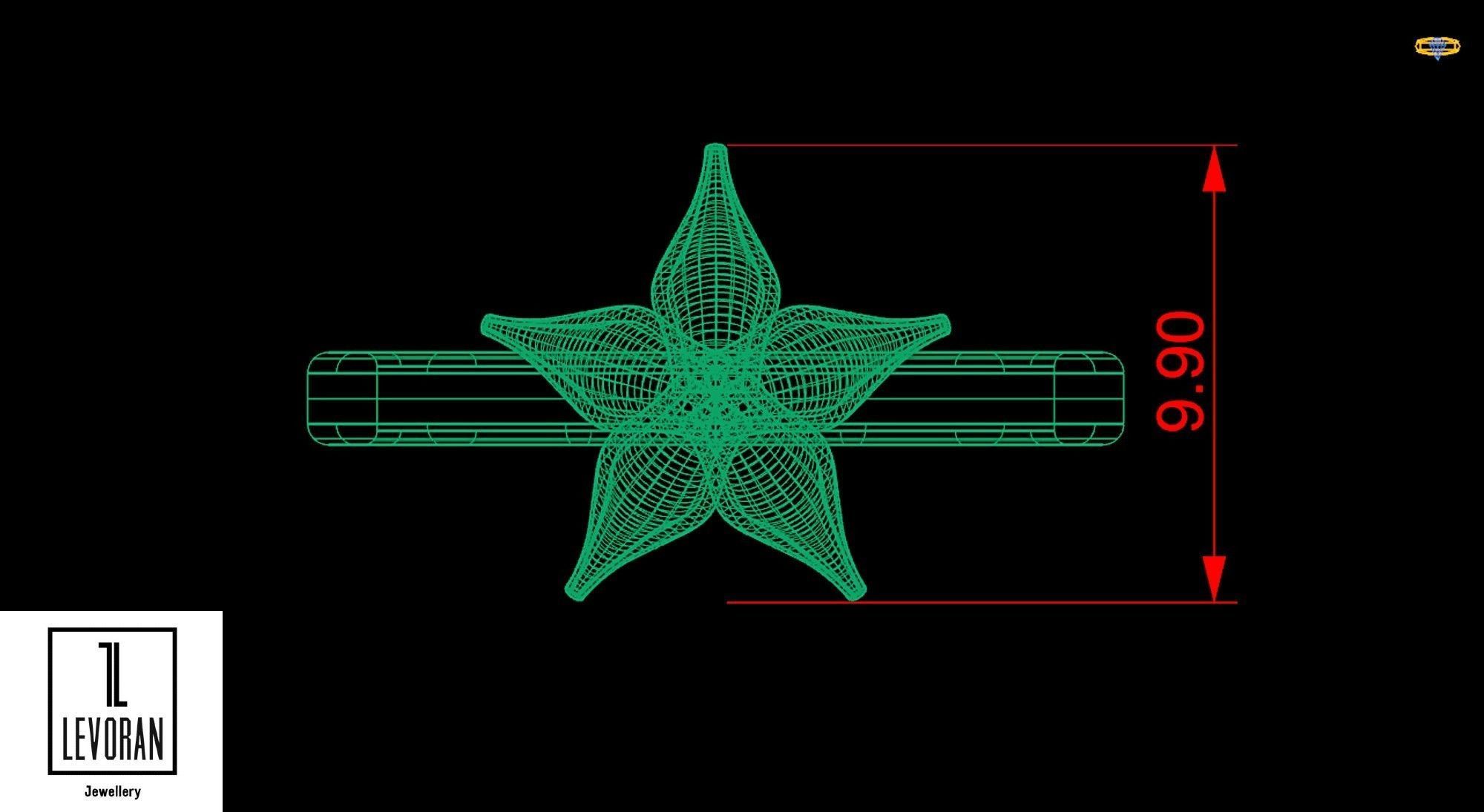 Hi score girl ring - Anime ring - 3d dtl dxf fbx obj 3D print model_4