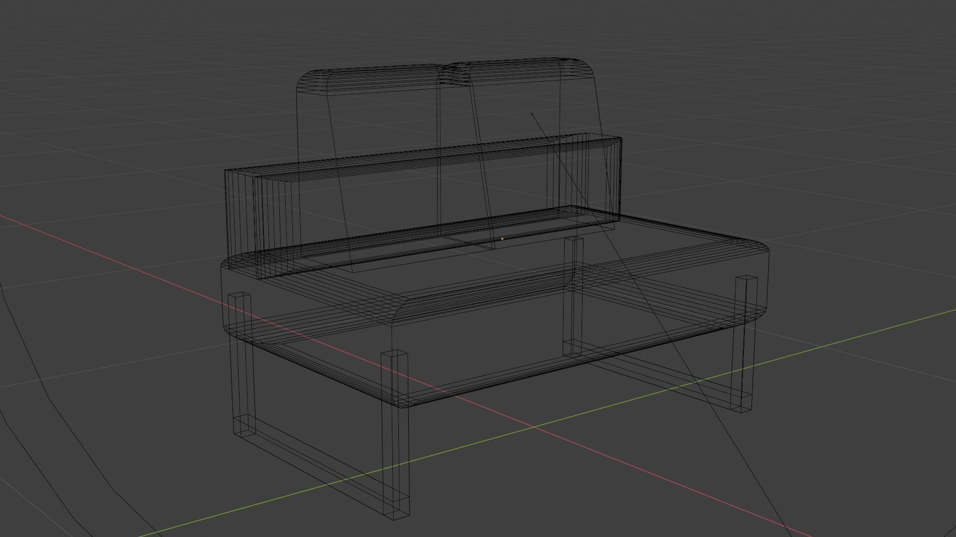 Simple sofa  Free 3D model_2