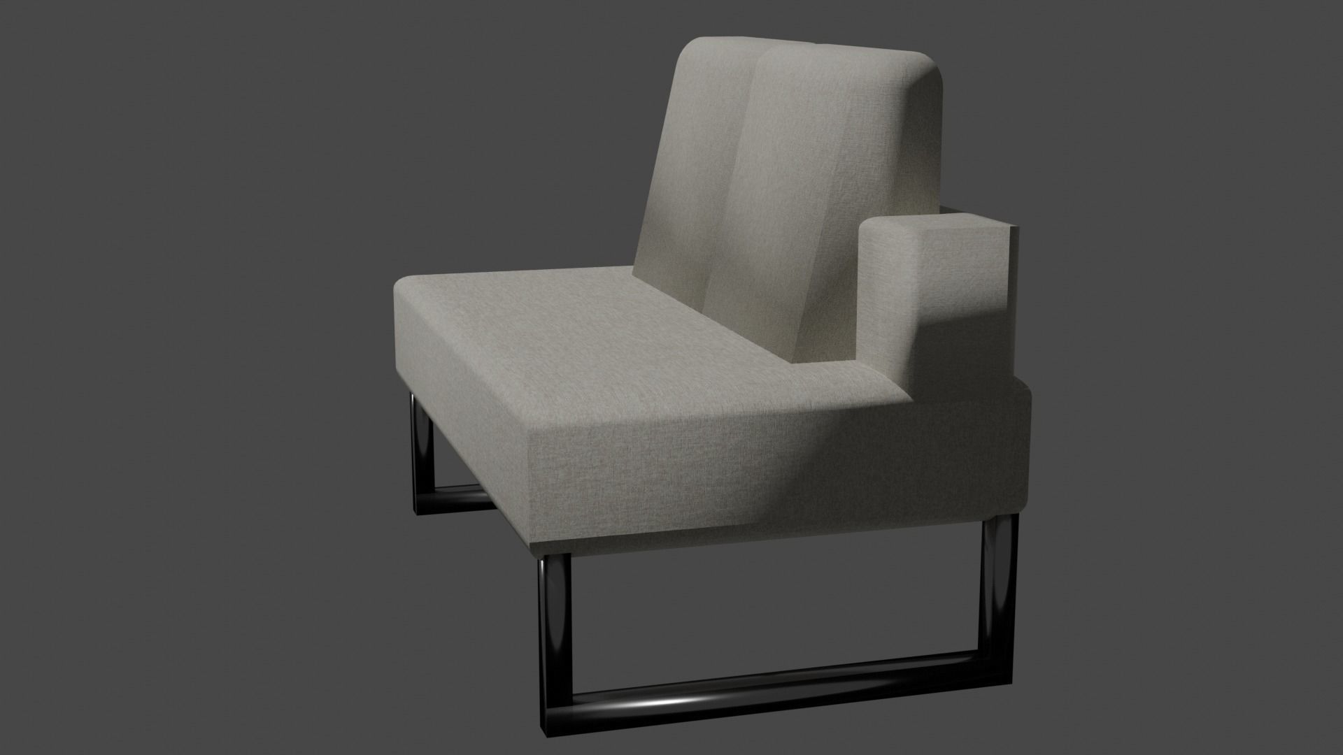 Simple sofa  Free 3D model_4