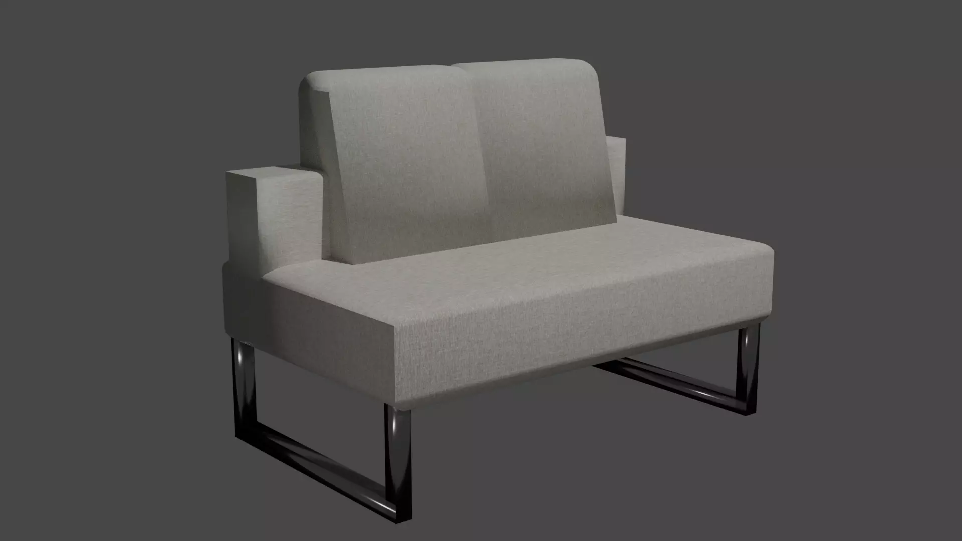 Simple sofa  Free 3D model_0