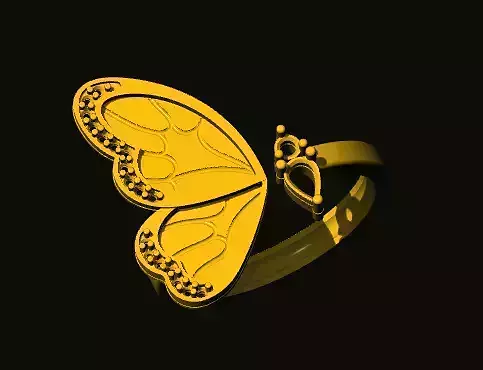 rings gold butterfly ring with diamonds