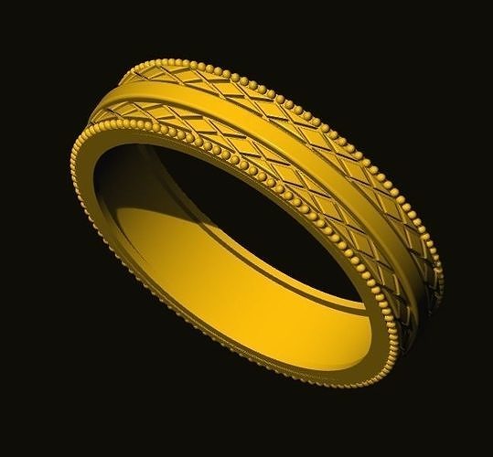 rings gold wedding ring 3D print model