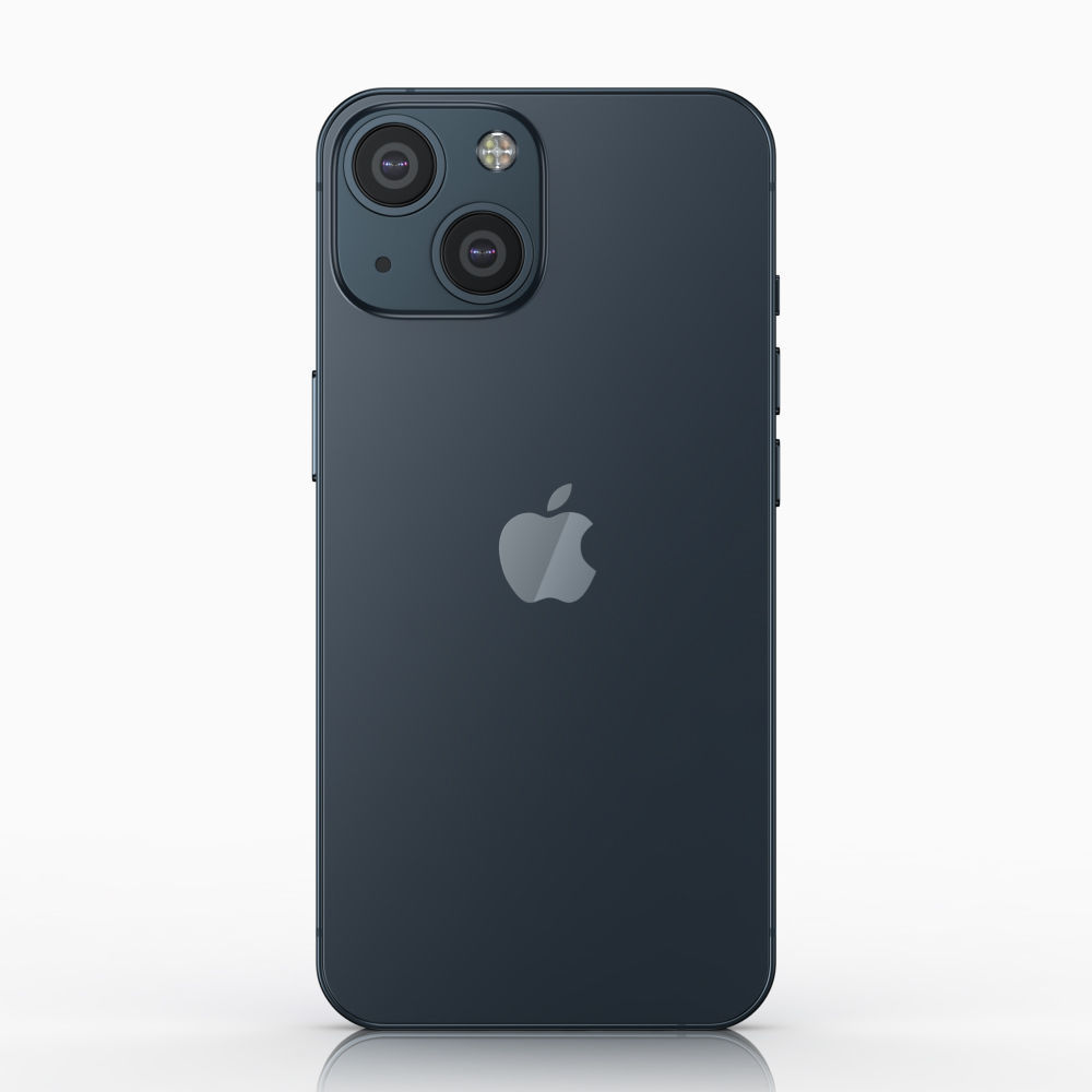 Apple iPhone 13 mini Midnight Low-poly 3D model_2