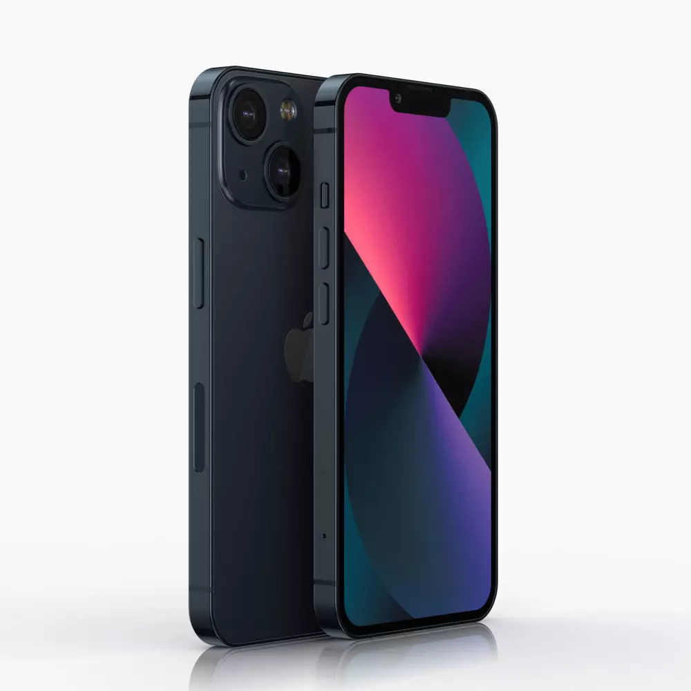 Apple iPhone 13 mini Midnight Low-poly 3D model_0