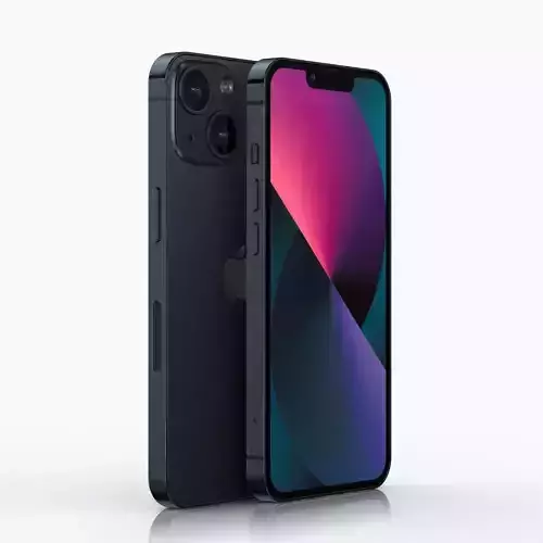 Apple iPhone 13 mini Midnight Low-poly 3D model