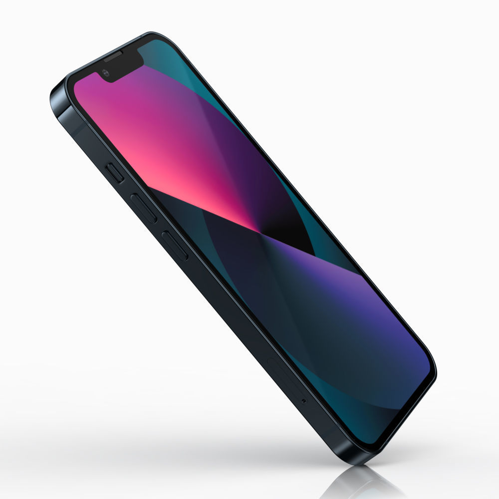 Apple iPhone 13 mini Midnight Low-poly 3D model_5