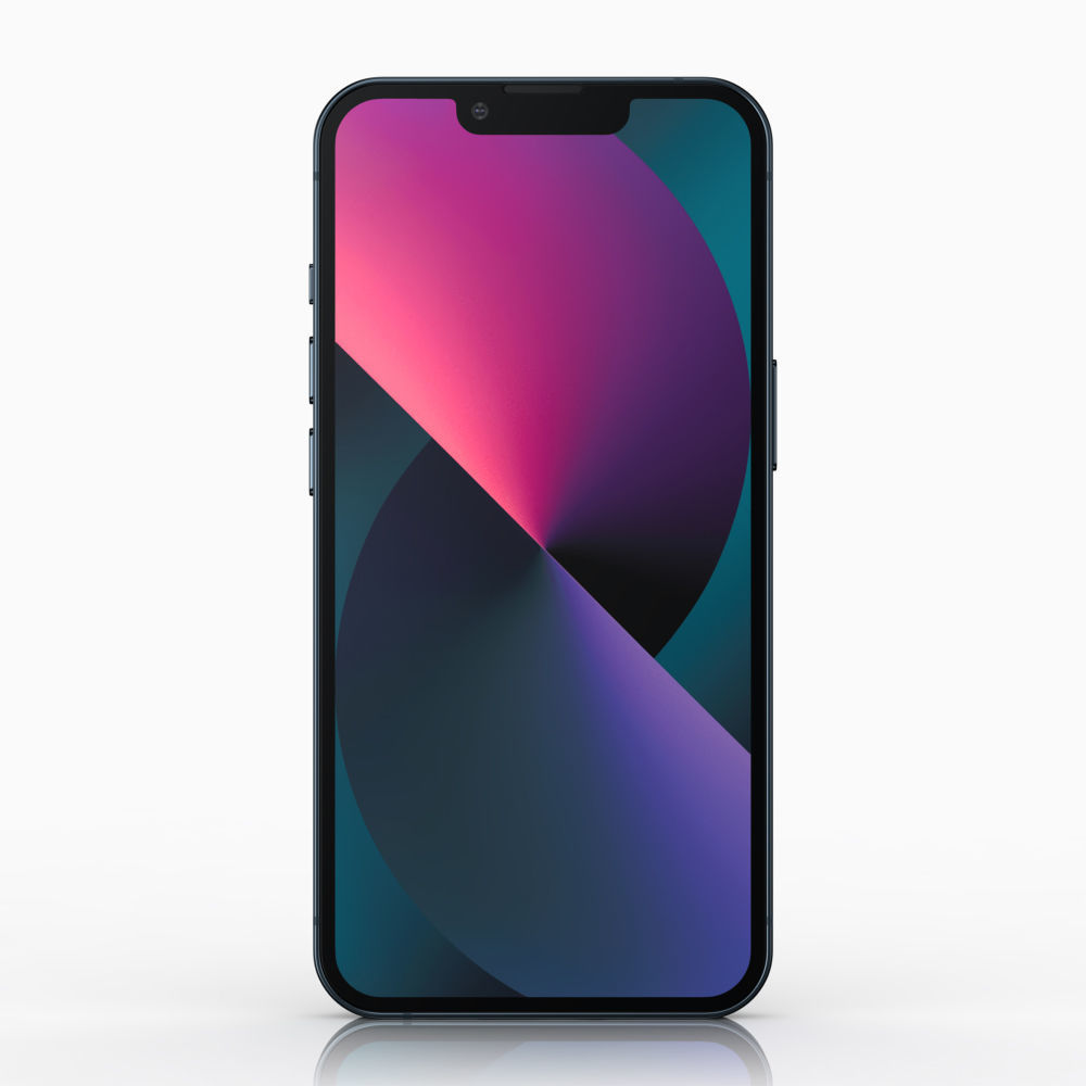 Apple iPhone 13 mini Midnight Low-poly 3D model_1