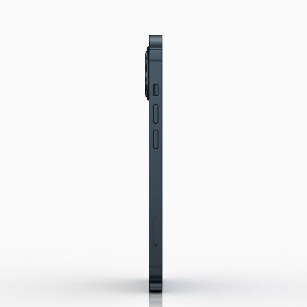 Apple iPhone 13 mini Midnight Low-poly 3D model_3