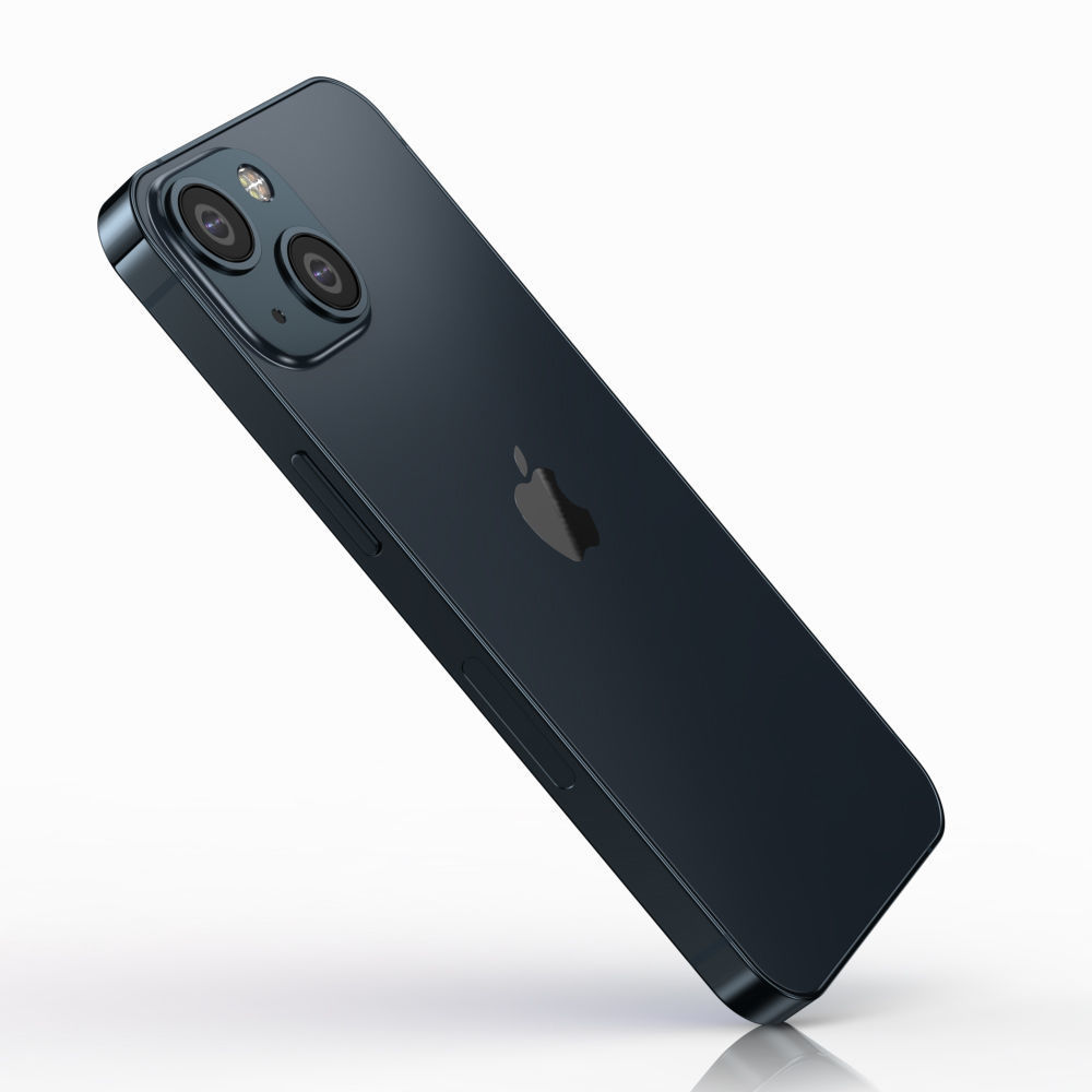 Apple iPhone 13 mini Midnight Low-poly 3D model_6