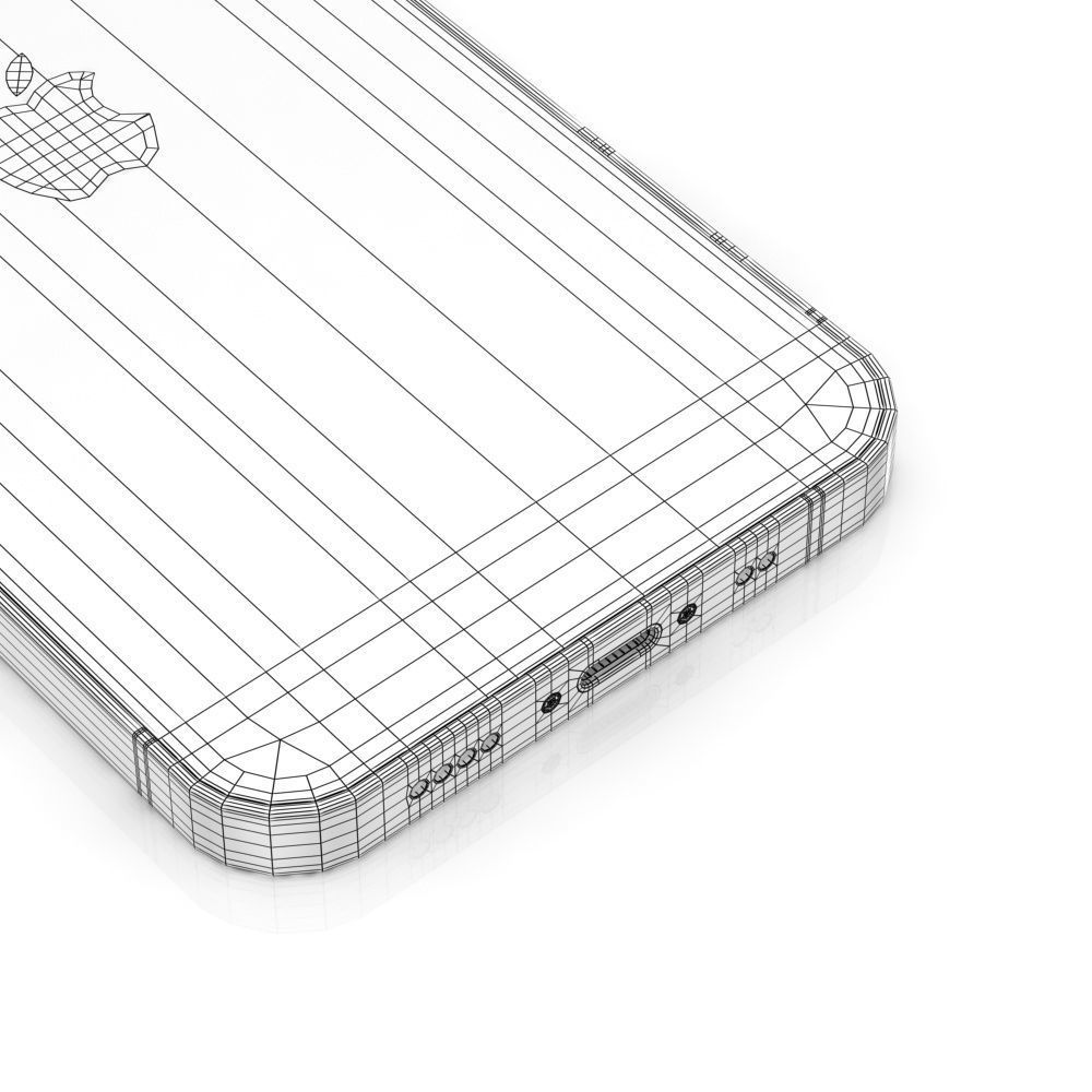 Apple iPhone 13 mini Midnight Low-poly 3D model_25