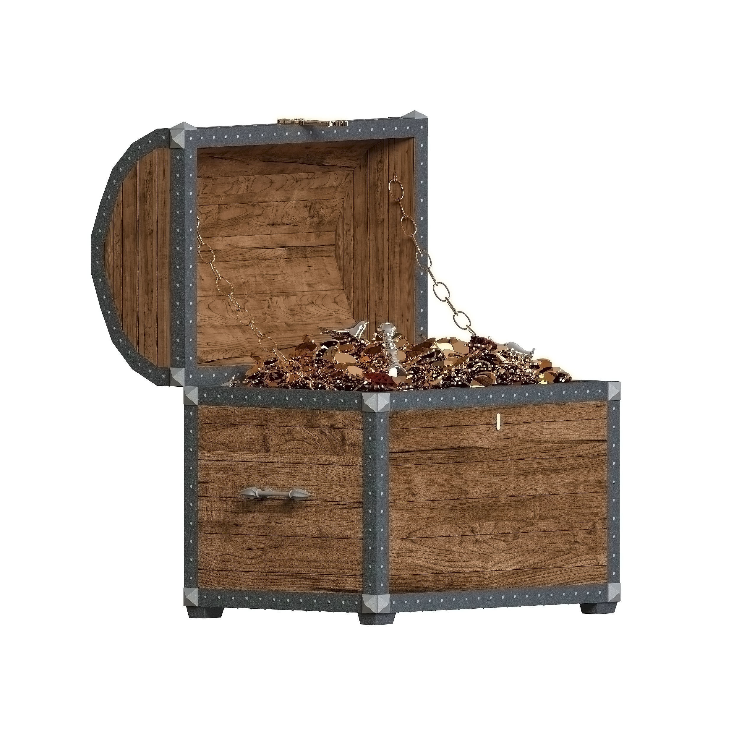 Treasure chest 3D model_2