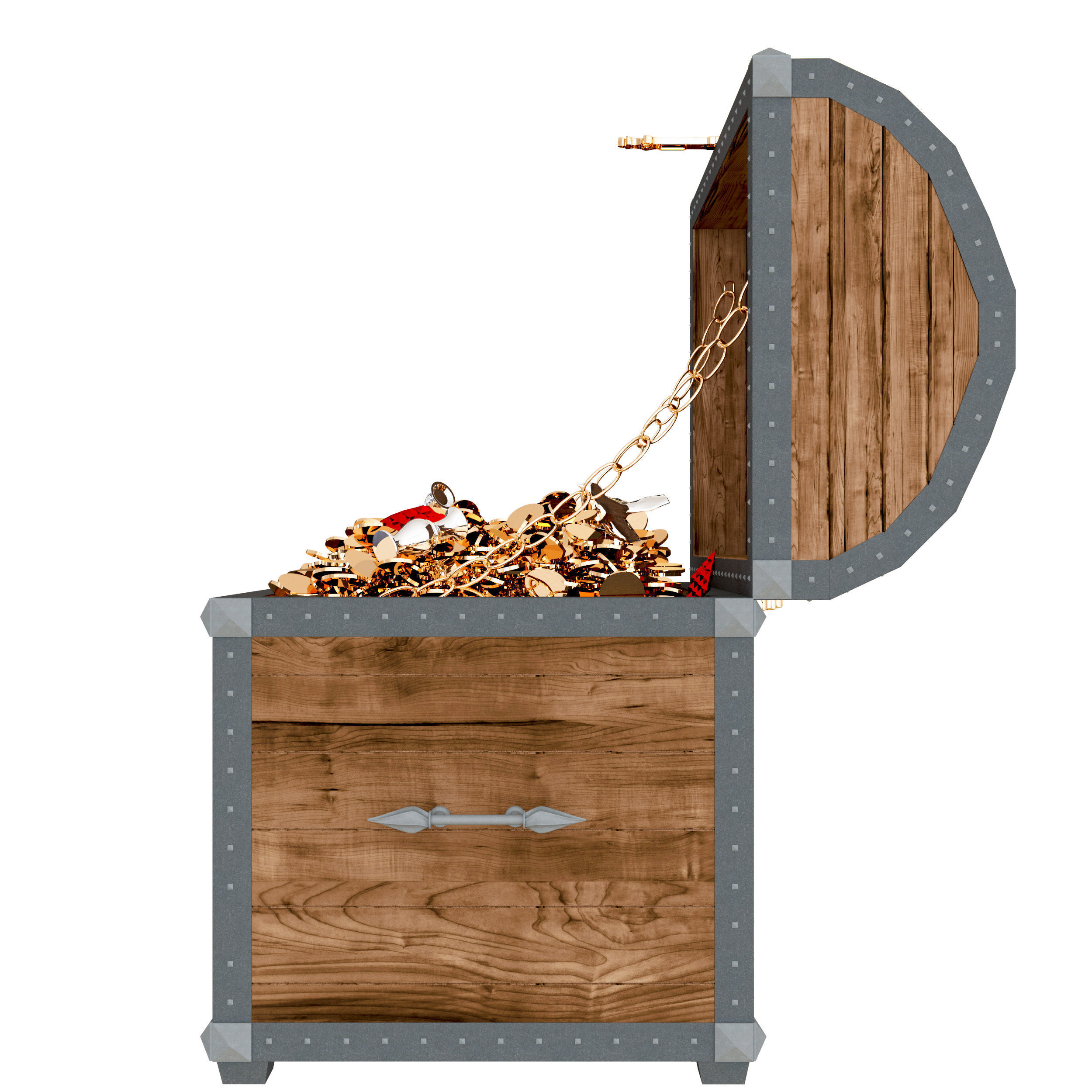 Treasure chest 3D model_3