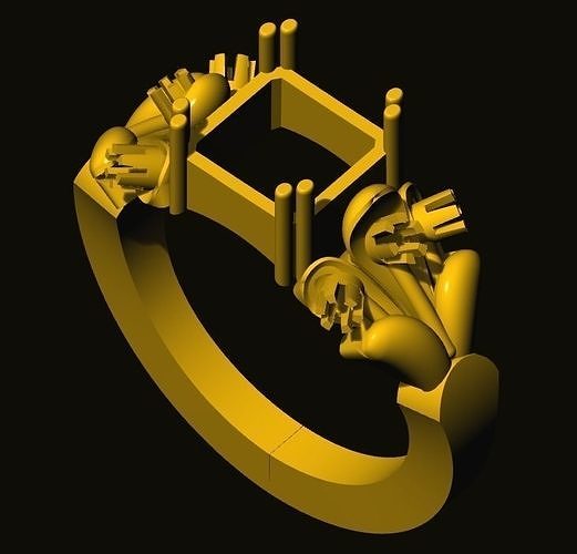 rings gold ring 3D print model