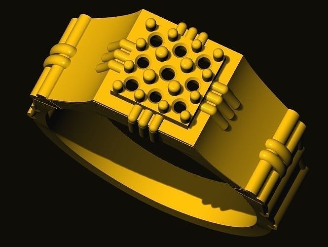 rings gold ring 3D print model