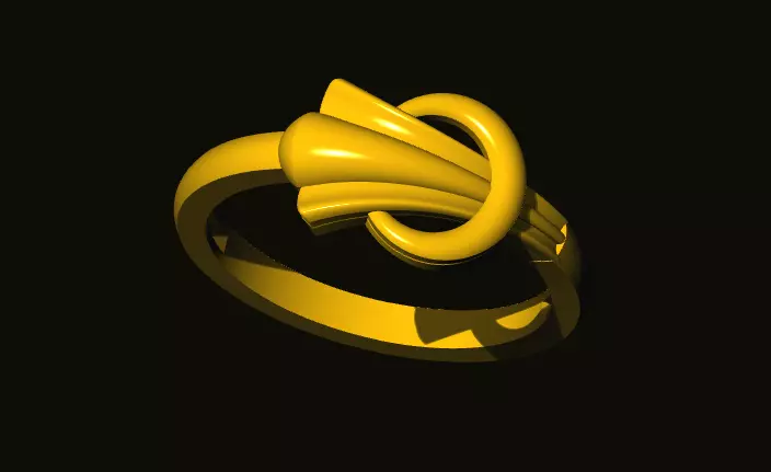 rings gold ring 3D print model_0
