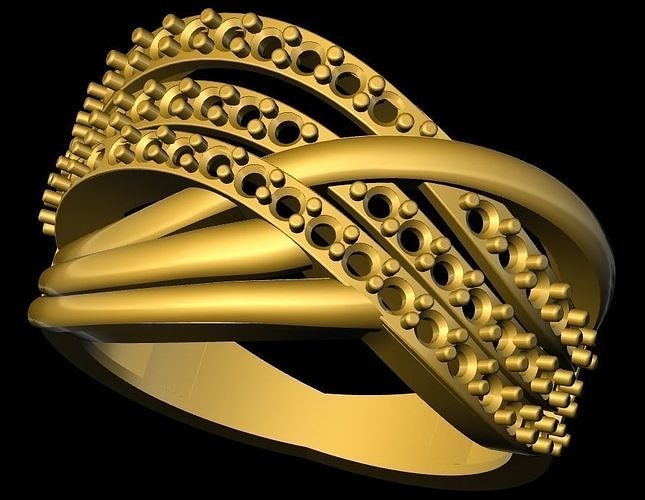 rings gold ring 3D print model