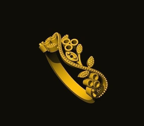rings gold ring 3D print model