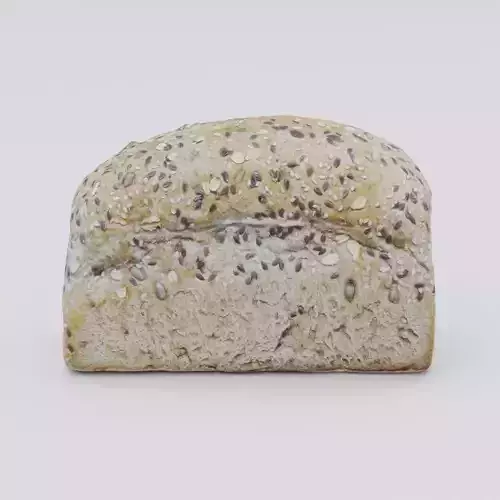 High quality 3d photogrammetry model of bread Low-poly 3D model