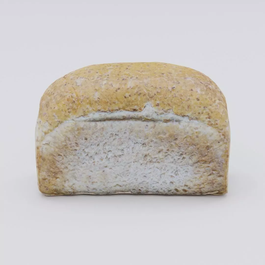 High quality photogrammetry model of bread Low-poly 3D model_0