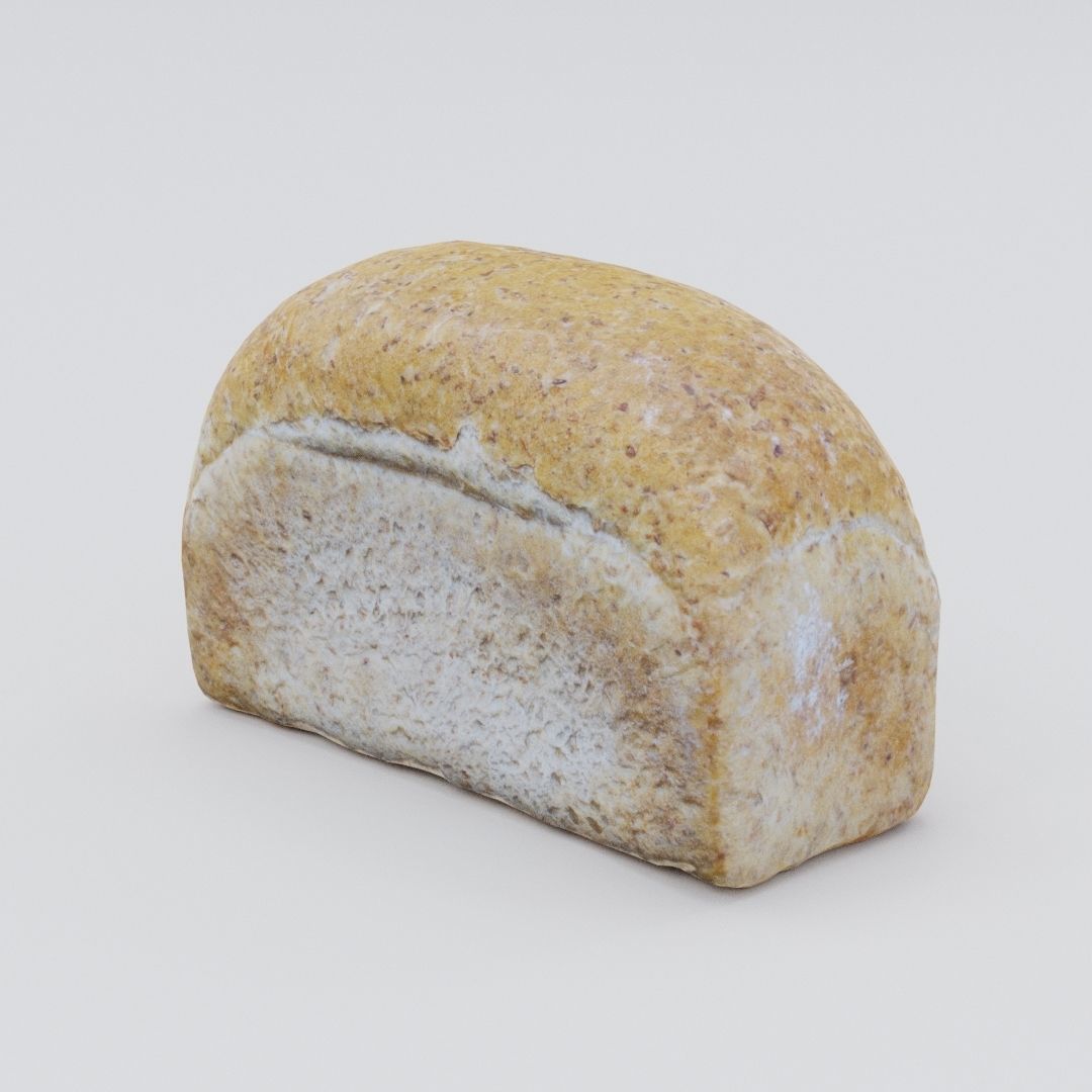 High quality photogrammetry model of bread Low-poly 3D model_6