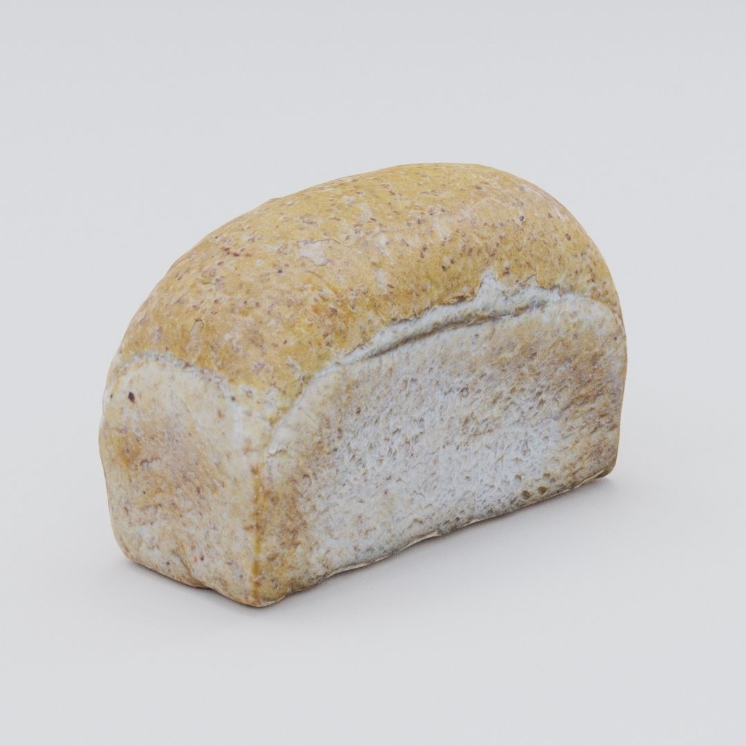High quality photogrammetry model of bread Low-poly 3D model_2