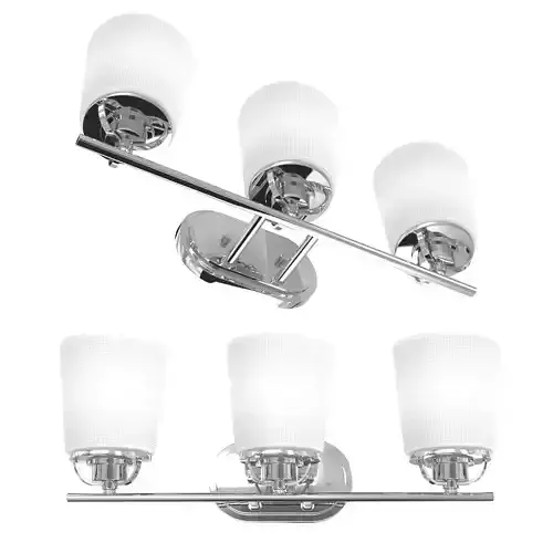 Progress Light Brushed Nickel Bath Vanity Wall Light 3D model
