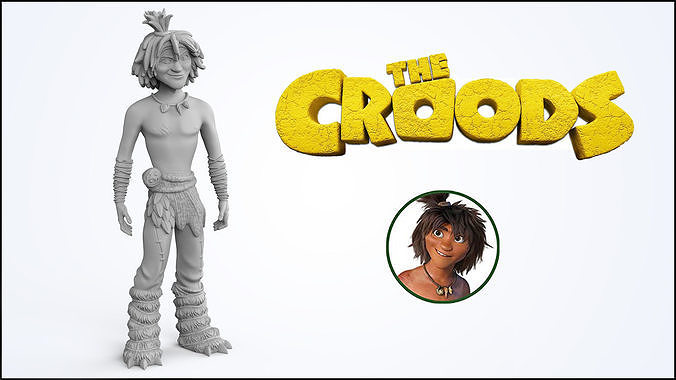 Guy character in The CROODS animation 3D print model