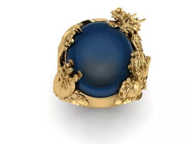 RINGS DRAGON 3D print model_0