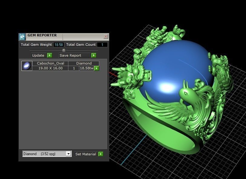 RINGS DRAGON 3D print model_4