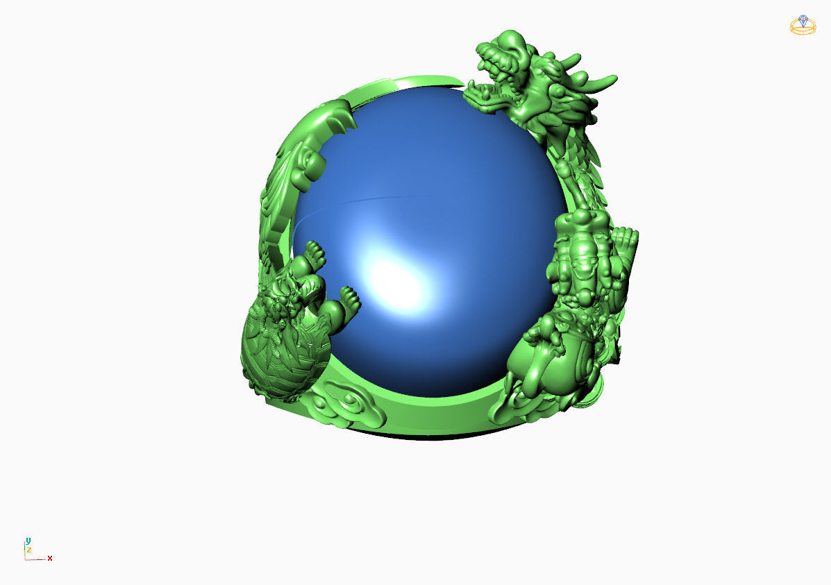 RINGS DRAGON 3D print model_1