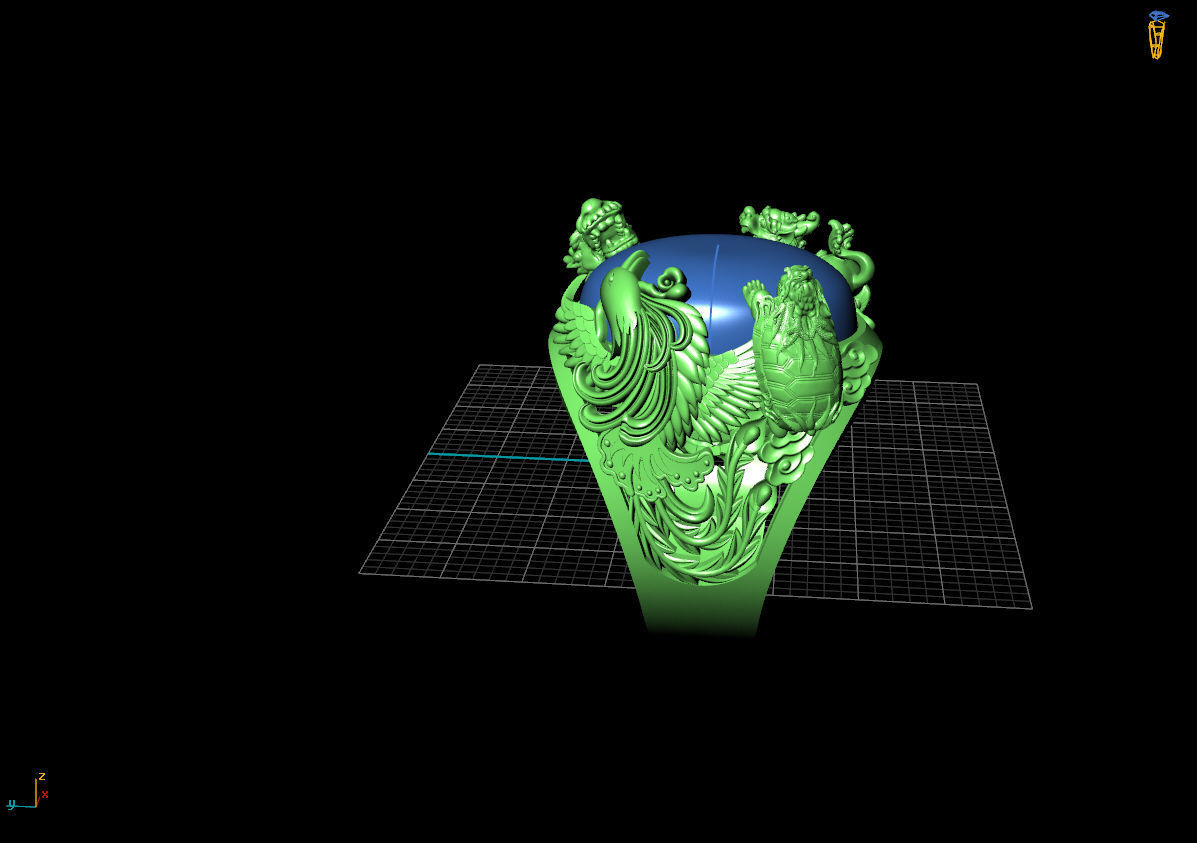 RINGS DRAGON 3D print model_3